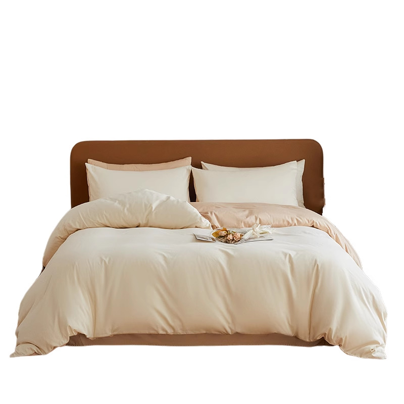 Cama de algodón de fibra larga de cuatro piezas de algodón puro de algodón puro 2024 nuevo estilo de lujo ligero, ropa de cama de alta calidad, funda de edredón, ropa de cama
