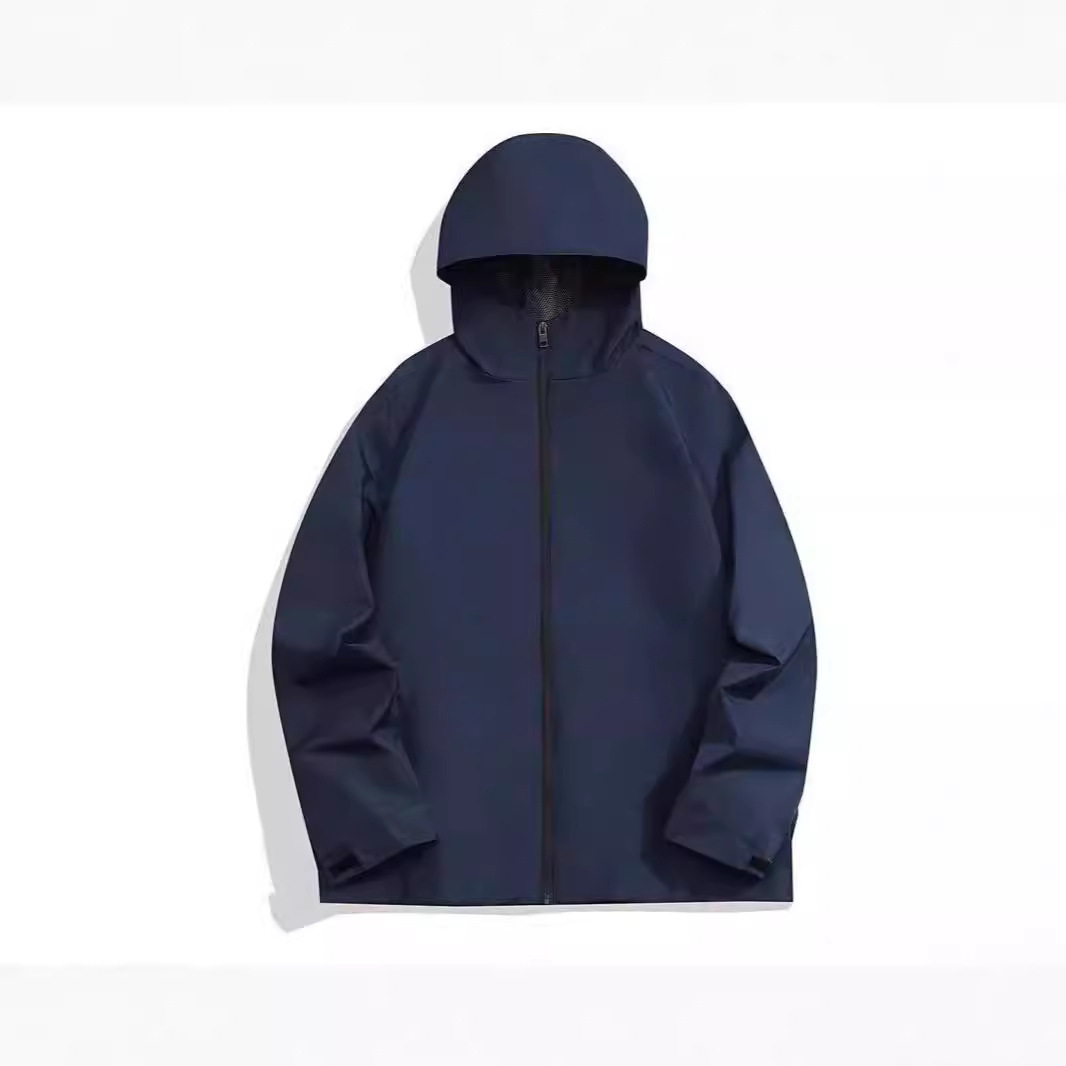 Men's New Outdoor Sports Jacket Thin Windproof Waterproof Black Coat_voghion.com