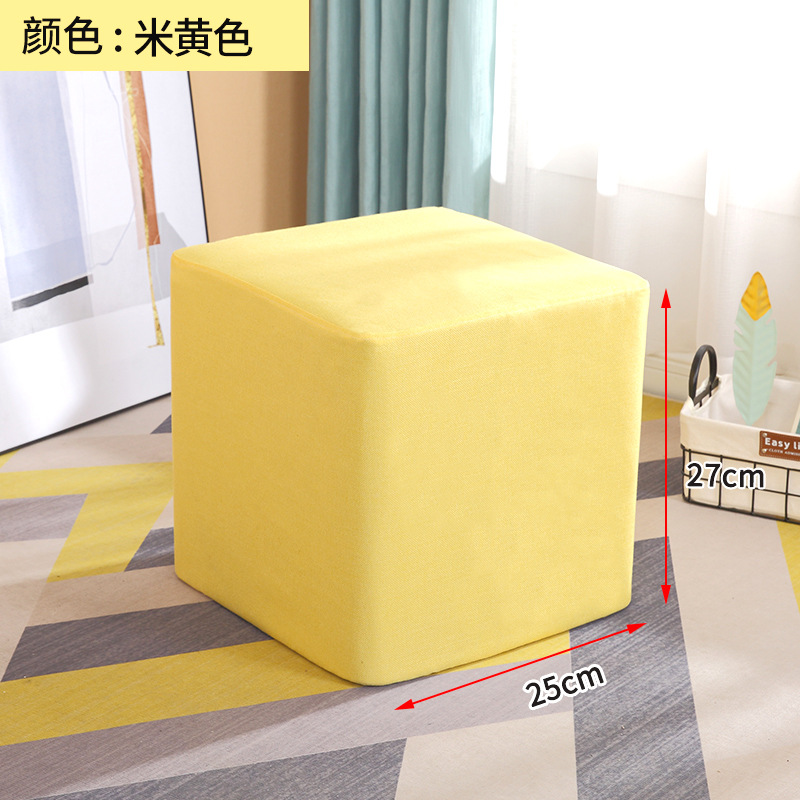 Taburete pequeño Internet celebridad hogar tela taburete bajo sala de estar creativa sofá taburete lindo taburete redondo zapatos Cambio de heces perezoso banco pequeño