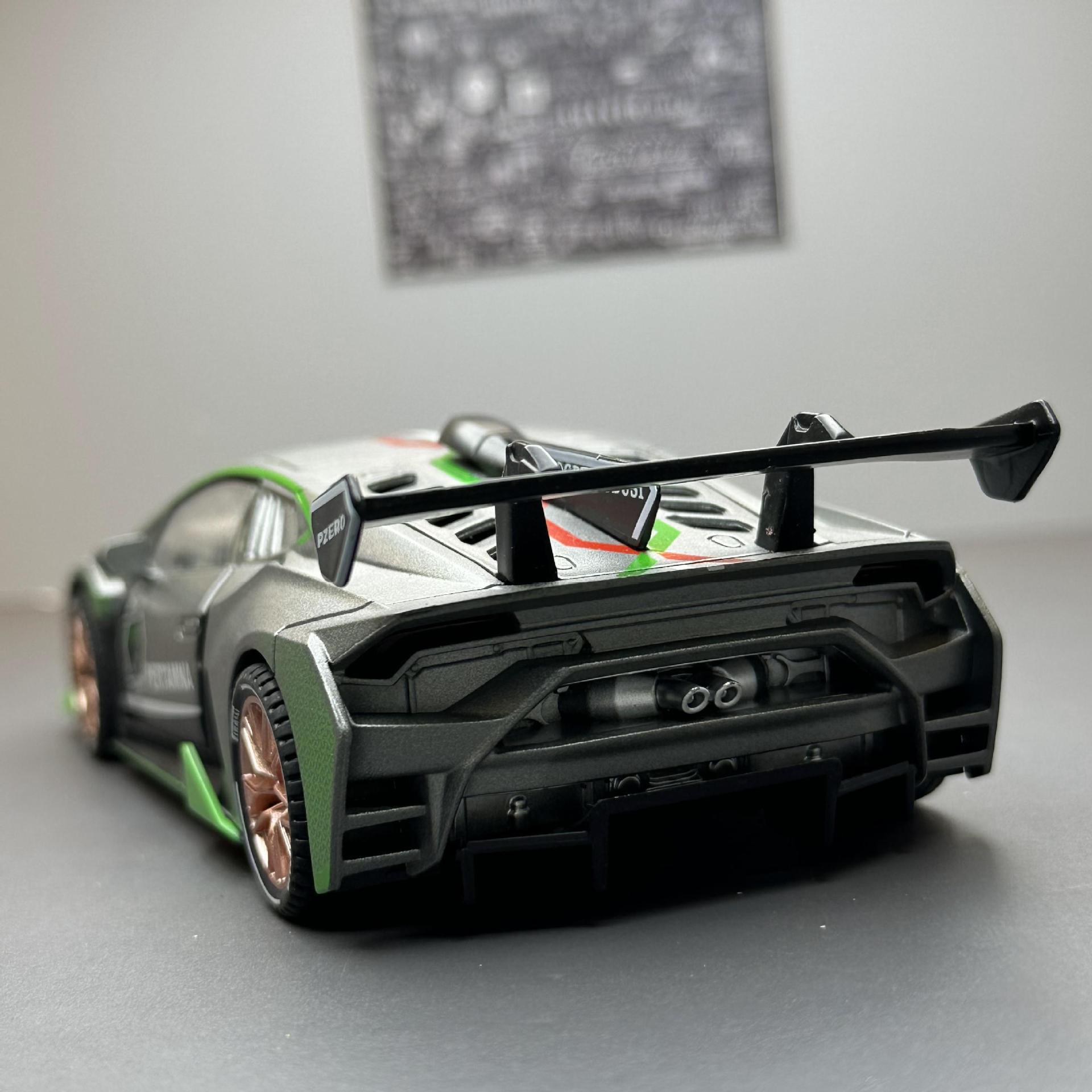 Chimei aleación modelo de coche 1:32 LANBO Evo becerro Tire hacia atrás con sonido y Luz Juguetes coche deportivo música modelo adornos