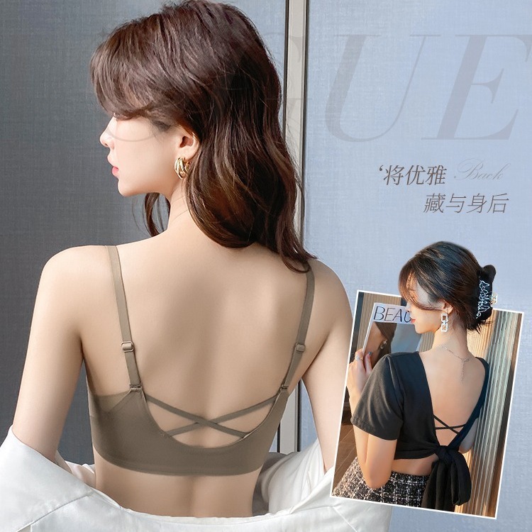 5601 hebilla delantera sin costuras, hermosa espalda sin anillo de acero, ropa interior fina de verano caliente, pecho pequeño, recogido, pecho pequeño, sujetador lateral