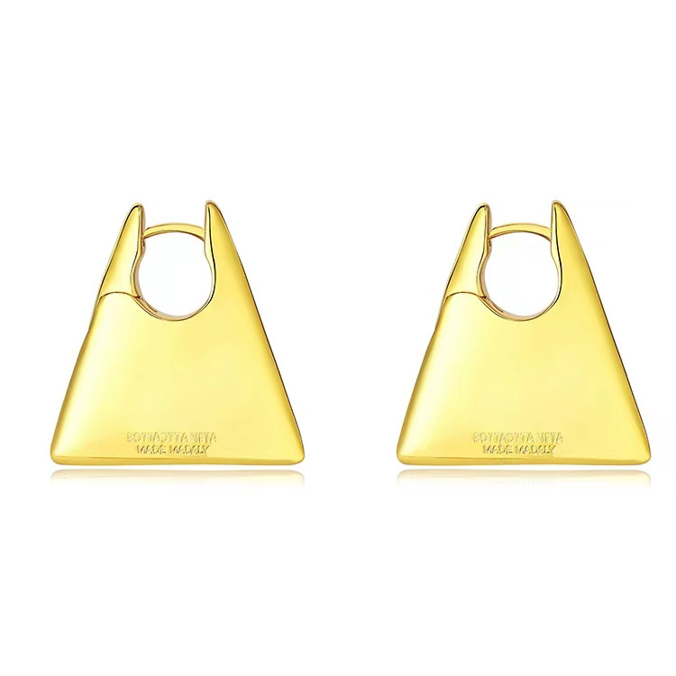 Women'S Gender Plating Design Retro Triangle Copper Earrings Plating Copper Earrings