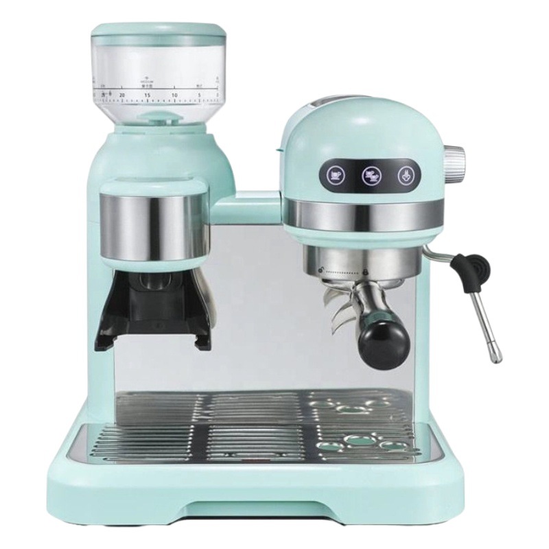 Espuma de leche de vapor doméstica semiautomática transfronteriza italiana con máquina de molienda todo en uno con máquina de molienda de frijol Latte Espresso Machine