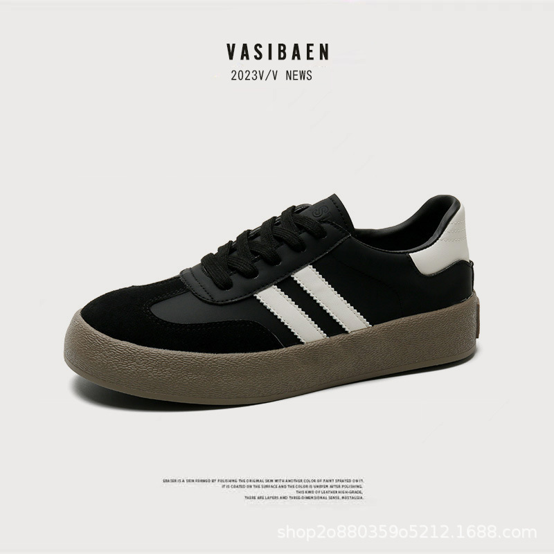 Unisex Genuine Leather German Training Shoes 2026 New Popular Model Couple's Retro German Training White Shoes Men's New Canvas Shoes