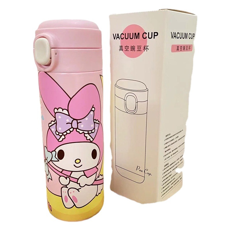 Japonés lindo melodía coolomi termo taza de dibujos animados fresco pingüino perro blanco 304 de acero inoxidable termo taza Nuevo