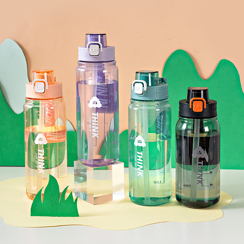 Gran Capacidad de los hombres y de las mujeres taza de plástico portátil con escala de regalo de negocios universal estudiante de plástico hervidor de agua