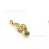 Zirconium, protective amulet, buckle, lock, emerald pendant suitable for men and women jade, 750 sample gold, golden color, micro incrustation, wholesale