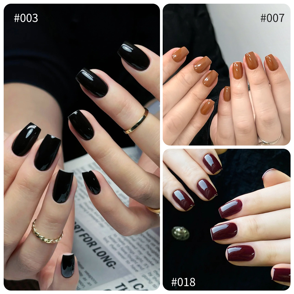 Macaron color pegamento de uñas 2025 nuevo estilo de moda Chellie rojo oliva verde pegamento de uñas