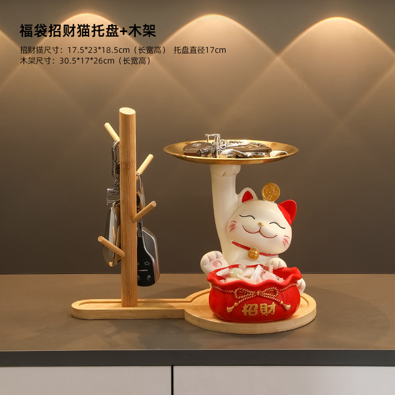 招き猫玄関鍵収納置物ホームアクセサリーリビングルーム酒場は、新居に引っ越して装飾品を飾る|undefined