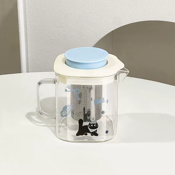 Blue sticker stainless steel, 1000 ml