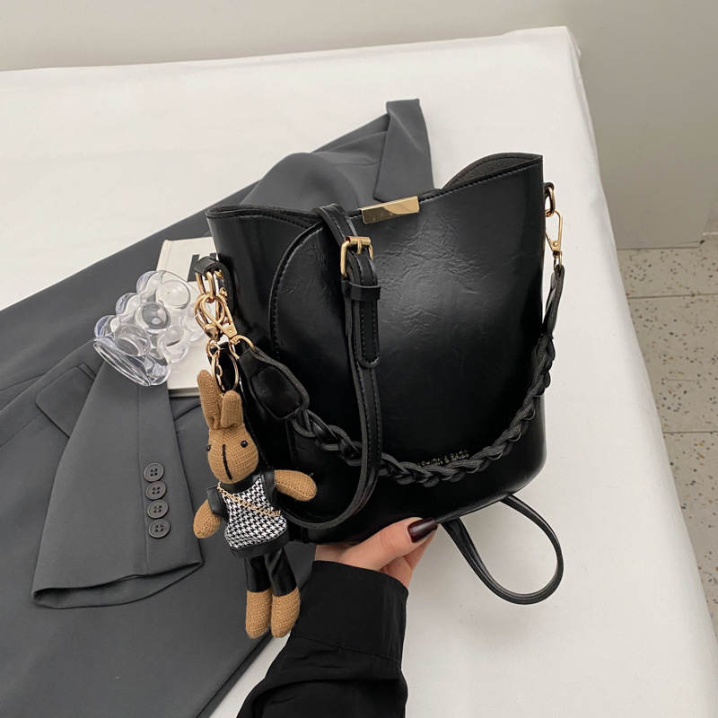 Maillard retro bolso de cesta de verduras de mano mujer otoño e invierno 2023 nuevo bolso de cubo de moda de moda bolso de hombro