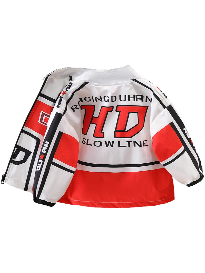 7654 chaqueta para niños primavera y otoño nueva chaqueta de estilo occidental de la calle frita ropa de primavera para niños traje de motocicleta de béisbol de moda