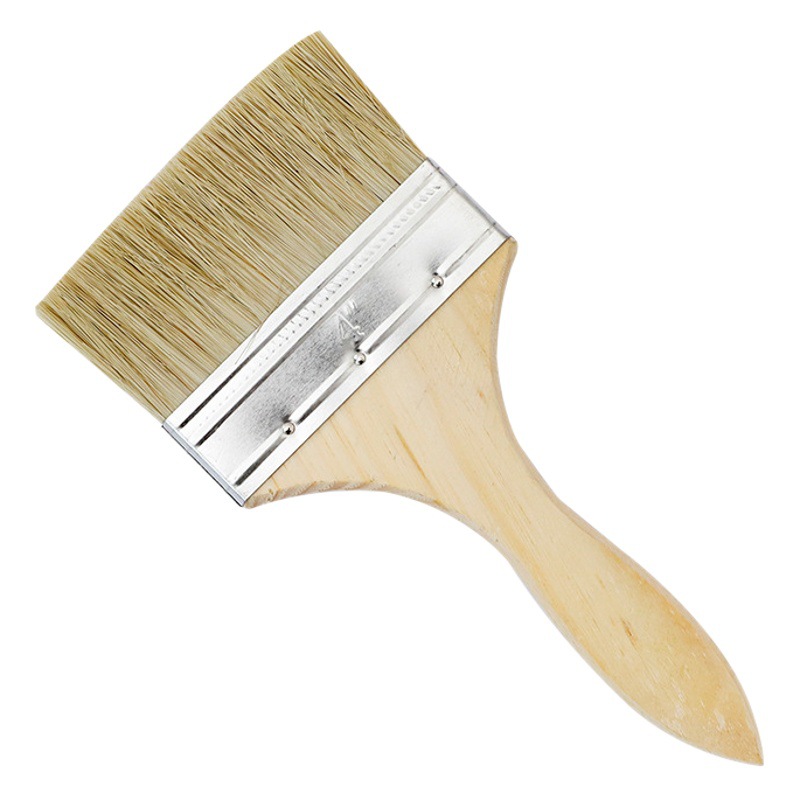 Fábrica en stock cepillo de pelo de cerdo cepillo de pintura mango de madera cepillo de pelo herramientas de hardware al por mayor industrial impermeable hogar barbacoa