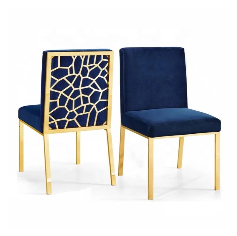 Dining Chair Stainless Steel Light Luxury Fashion Restaurant Dining Chair Hotel Restaurant Casual Dining Chair Modern Simple Living Room Dining Chair