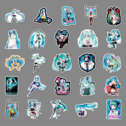 50 Initial Doraemon Cartoon Sticker Decals for Laptops, Phones, Cars, Skateboards, and Guitars