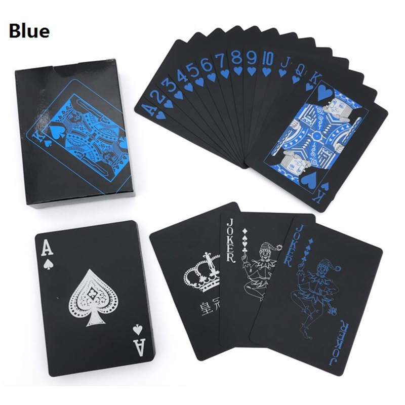 Waterproof Pure Black Plastic Poker Board Game Card PVC Magic Foreign Trade Playing Card Card