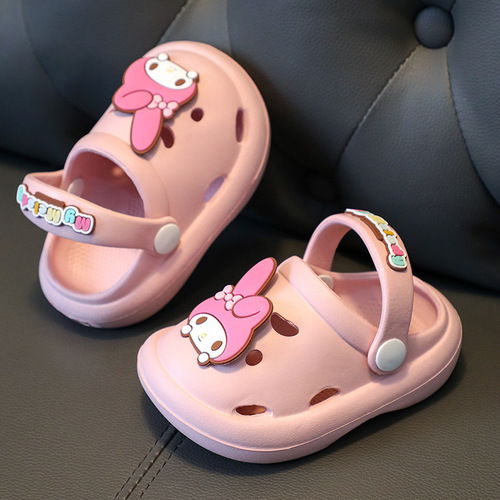 Children's Slippers Summer Girls Baby Croc Shoes Boys Cartoon Beach Two-Wear Korean Anti-Slip Sandals Garden Shoes