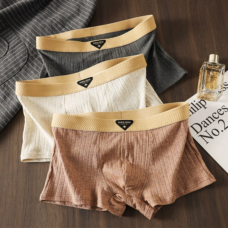 Мужские трусы-боксеры, тонкий хлопок, антибактериальный внутренний слой 10А, могут быть изготовлены по индивидуальному заказу с модными мужскими трусами-боксерами, полосатыми шортами.