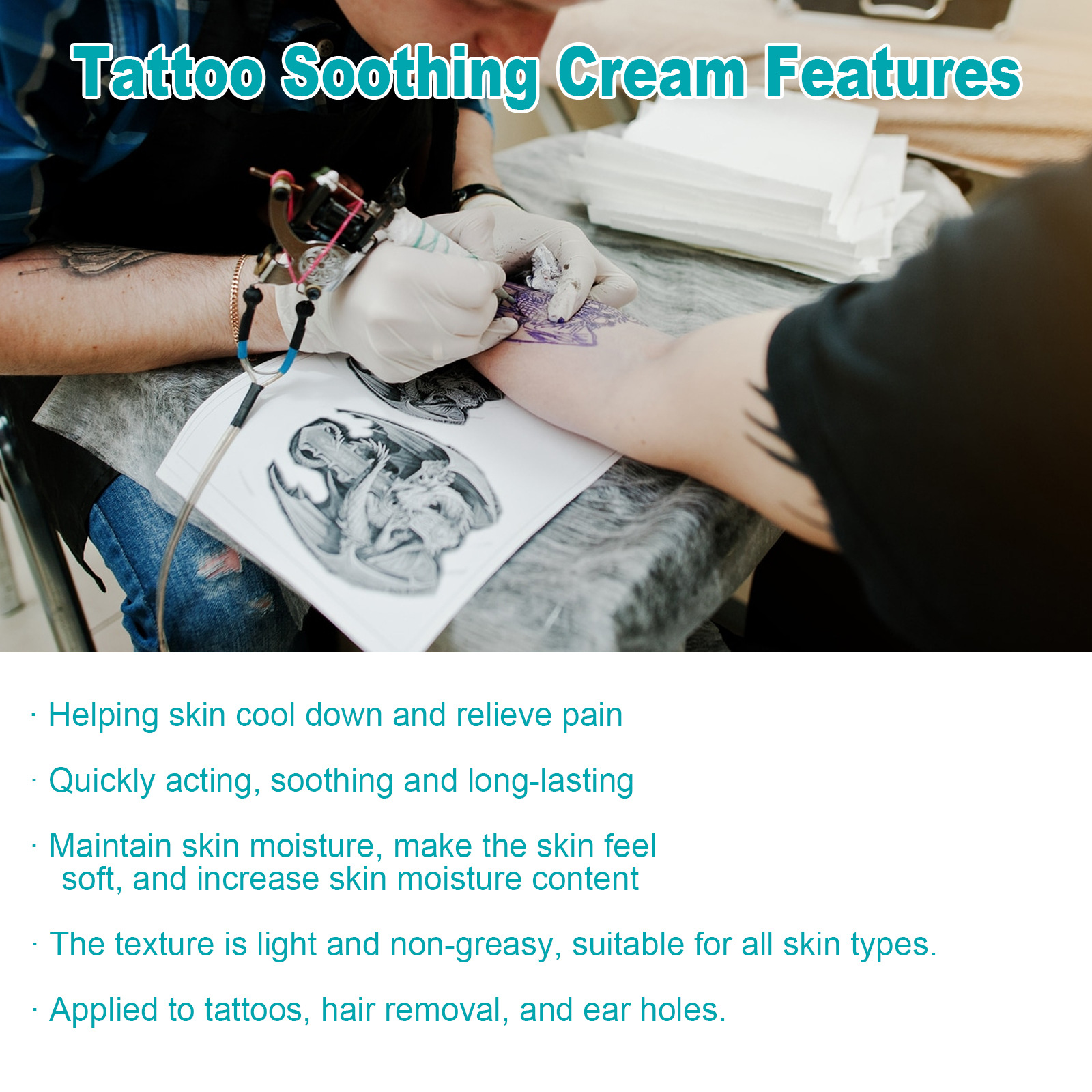 EELHOE Care Cream Gently Cleans Moisturizes Skin, Fades Tattoos, Embroideries, and Prints Tattoos_voghion.com