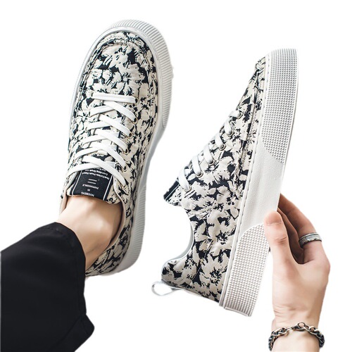 Canvas Men's Shoes Summer Breathable Thin Model Trendy Versatile Casual Thick Sole Shoes Men's Sports Minority Fabric Shoes Fashion Shoes