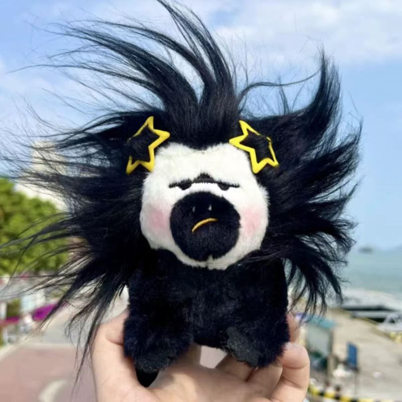 Du Du White Face Monk Mian Monkey Pendant Trendy Cool Cute Creative Doll Student Schoolbag Car Car Key Chain Hanging Ceremony