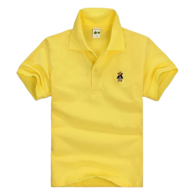 Футболка детская белая футболка детская рубашка поло хлопок с короткими рукавами для мальчиков и девочек лацкан Белая школьная форма поколение волос