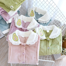 冬季新款大码孕妇睡衣女冬季加厚加绒可外穿法兰绒月子服哺乳厂家