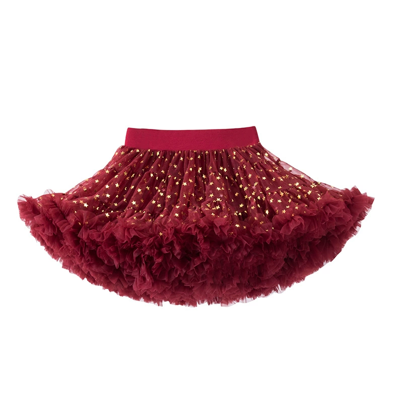 Юбка-пачка (тюльпан) Yiwu Lingfeng Clothing Red Star, полная сетчатая пышная юбка для девочек, детская праздничная юбка
