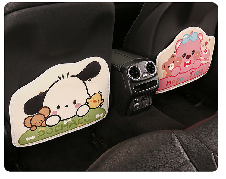 Short Cartoon Printed Anti-Kick Pad Cartoon Car Seat Back Anti-Kick Pad Car Seat Back Anti-Fouling and Anti-Dirty Pad