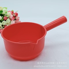 一元店のプラスチックのストライプの水瓢箪の赤いプラスチックの家庭用の台所のツールの水瓢箪の1元の現物は卸売りします。