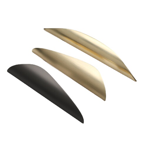 Modern simple curved pair of handles gray gold cabinet wardrobe door handle piece-mounted drawer furniture handle