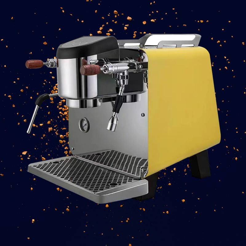 Commercial and Household Single-Head Tall Cup Italian Semi-Automatic Coffee Machine for Cafes and Milk Tea Shops, Professional Commercial Grade