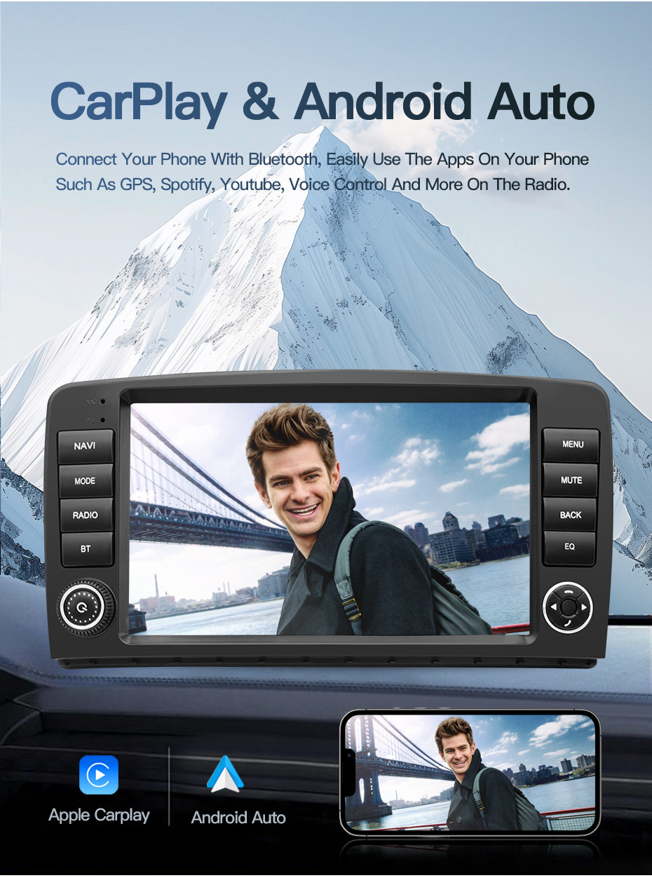 Applicable to All Mercedes-Benz R-Class Models W251 R300 R320 R350 R450 Car Central Control Navigation Reversing Camera