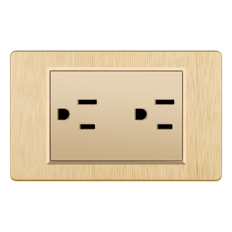 Taiwán estándar 20W carga rápida USB cepillo oro interruptor de pared transfronteriza toma de corriente vietnamita panel de comercio exterior lote