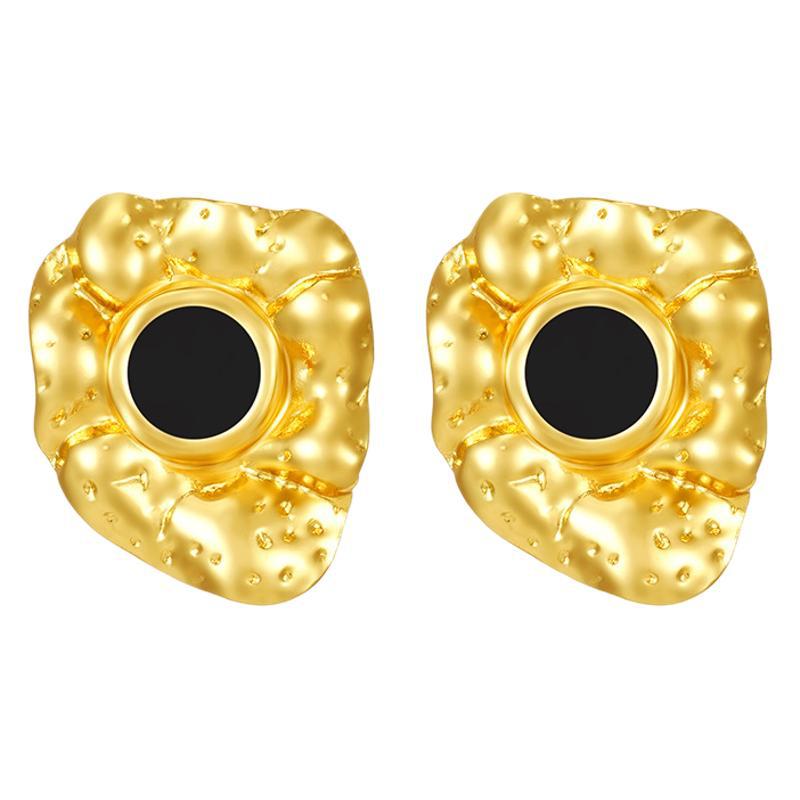 Retro transfronterizo pendientes de acero inoxidable personalidad joyería de moda 18K oro orejas goteo combinación popular europea y americana