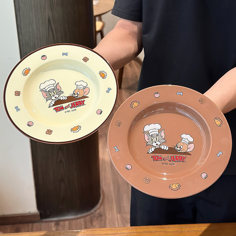 Gatos y ratones de dibujos animados cubiertos de cerámica platos de platos caseros adorables platos de comida 2025 nuevos regalos de cumpleaños de platos de fruta