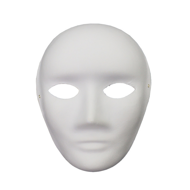 Amazon máscara de embrión blanco de venta en caliente máscara de pulpa DIY día de los niños dibujo padre-hijo props hechos a mano