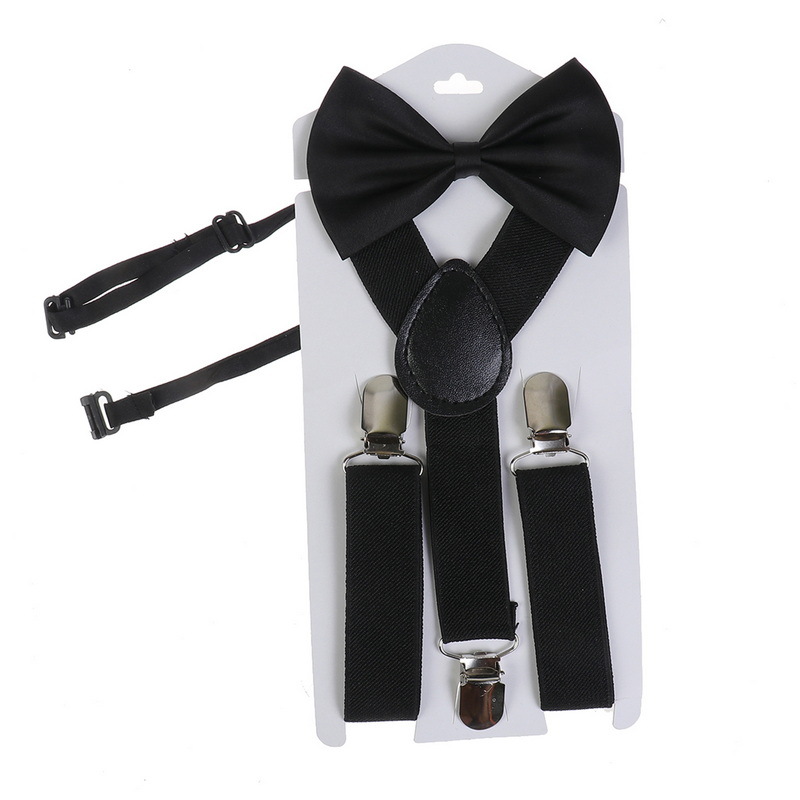 Niños y niñas universal rojo 3-clip en forma de Y traje de arco de la Liga de los niños pantalones accesorios bebé conjunto de dos piezas