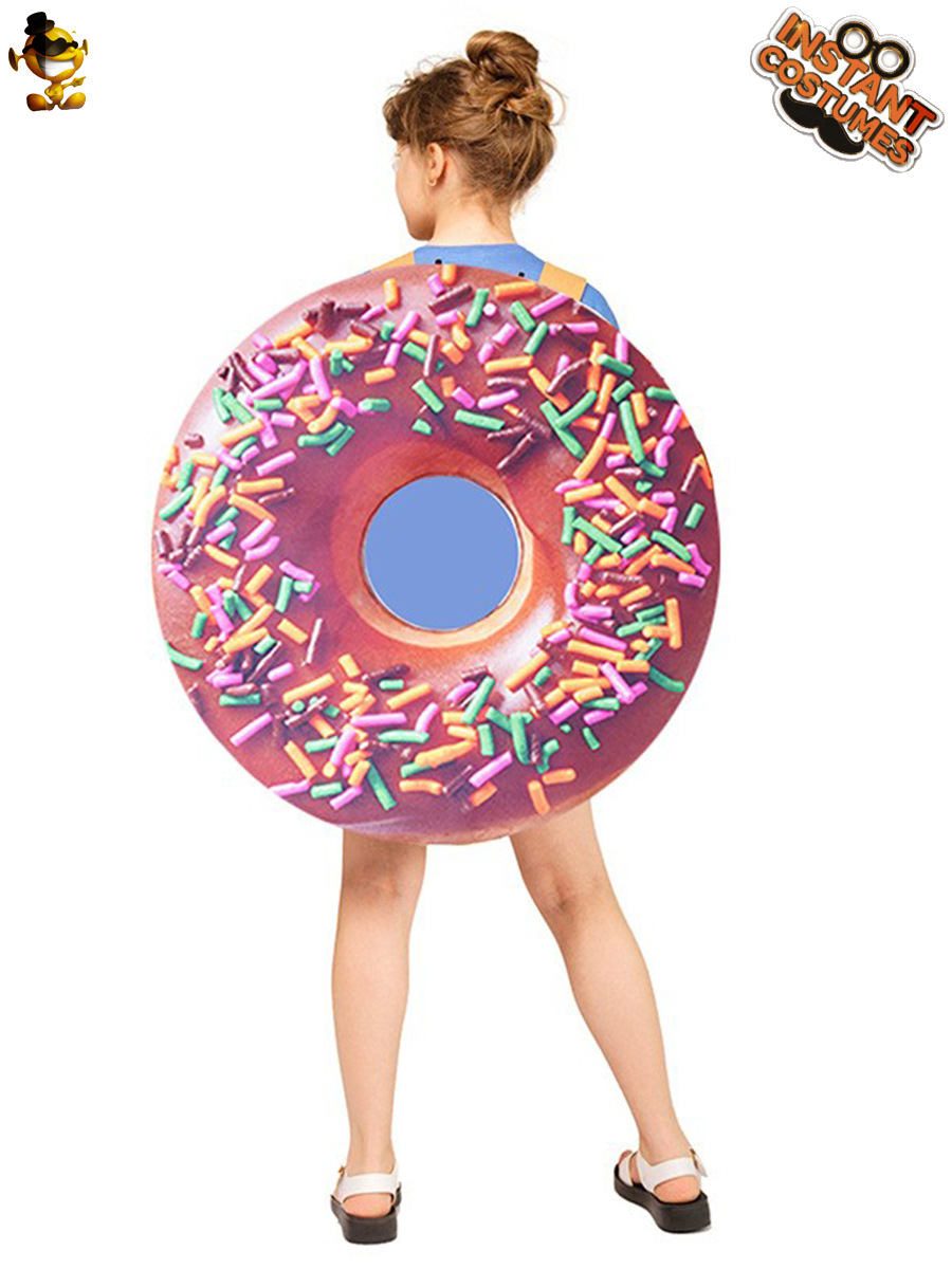 De Halloween de Los Niños los hombres y las mujeres divertido juego rol donut Impresión digital traje COSPLAY ropa rendimiento