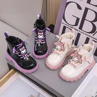 Children's Casual Sports Leather Boots 2025 Summer New Style Medium and Large Kidsren's Fashion Leather Boots Girls Cartoon Versatile Leather Boots Shoes