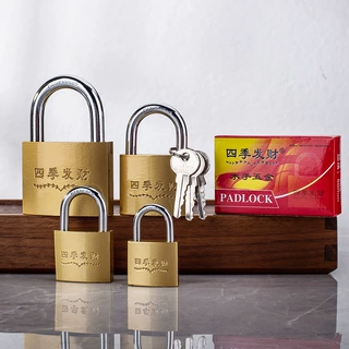 厚型铁锁子工厂批发仿铜挂锁通开锁具现货柜子抽屉大门锁单开