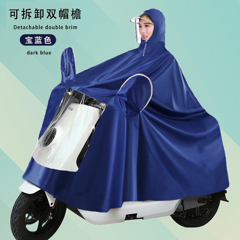Raincoat eléctrico largo todo el cuerpo a prueba de tormentas motocicleta batería coche una sola persona para aumentar el grosor raincoat al por mayor