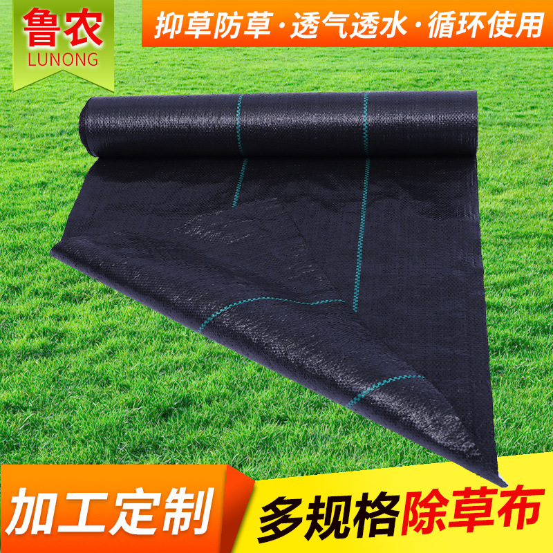 厂家批发PP黑色防草地布100克除草布抑草布果园大棚除草布防草布