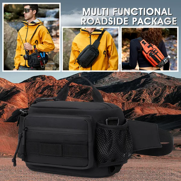 Cross-border outdoor travel shoulder bag, multifunctional lightweight backpack with large capacity and multiple compartments, crossbody bag for mountaineering and hiking