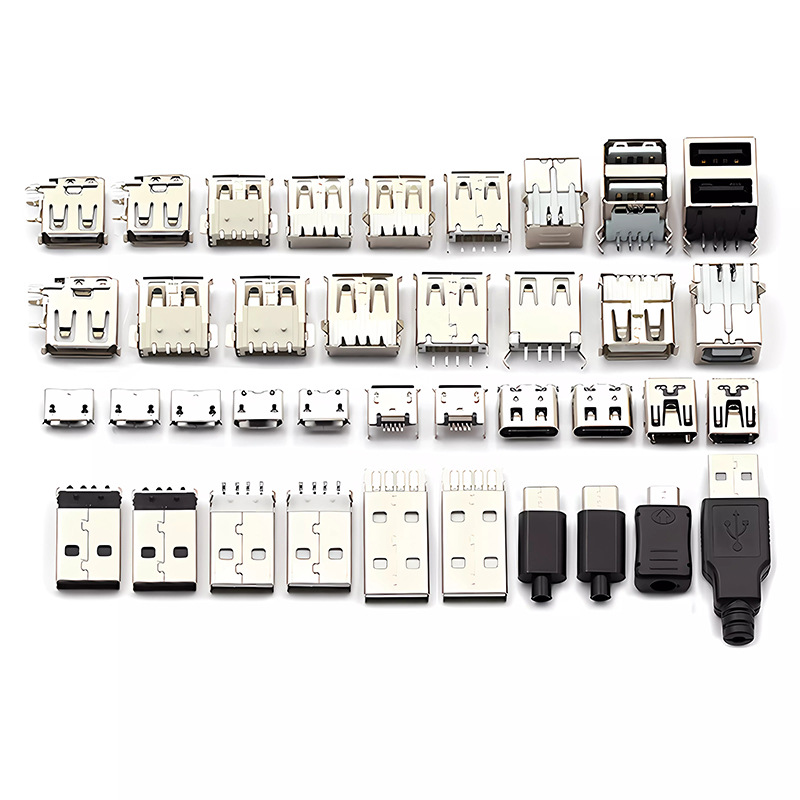 USB母头母座公头type-c接口方充电口手机MICRO接头插座安桌连接器