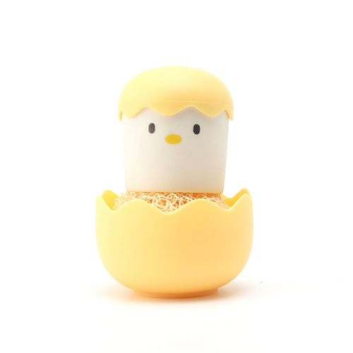 Original Eggshell Chicken Cleaning Brush Pot Washing Brush with Handle Bio-based Biodegradable Fiber Cleaning Ball Factory Direct Sales