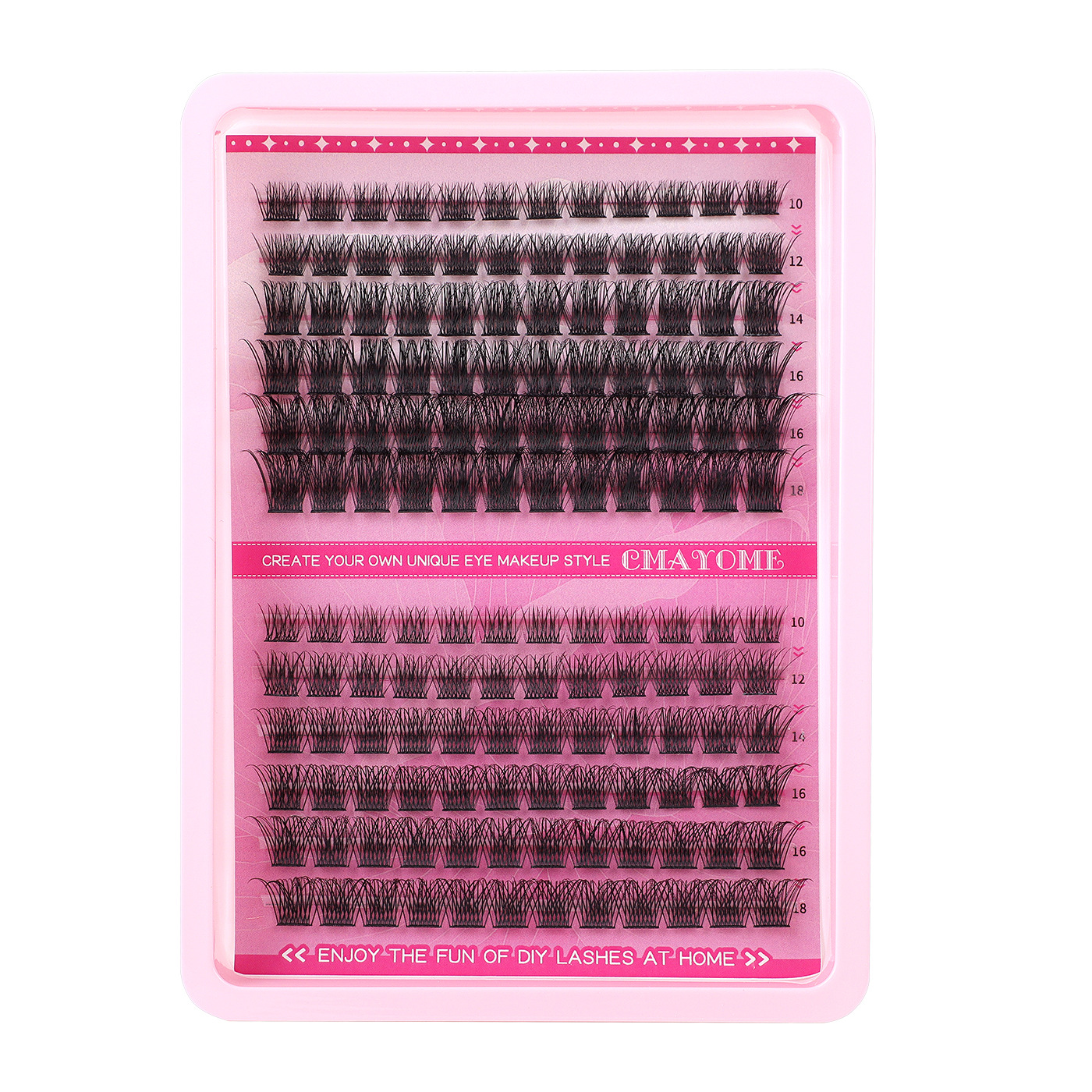 Foreign trade cross border thick C curve single cluster false eyelash extension set 10 18mm curling DIY segmented eyelashes_voghion.com