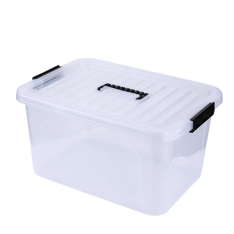 Пластиковый прозрачный ящик для хранения Утолщенный большой экологически чистый завод Оптовая Водонепроницаемый влагостойкий отделочный ящик Портативный ящик для хранения