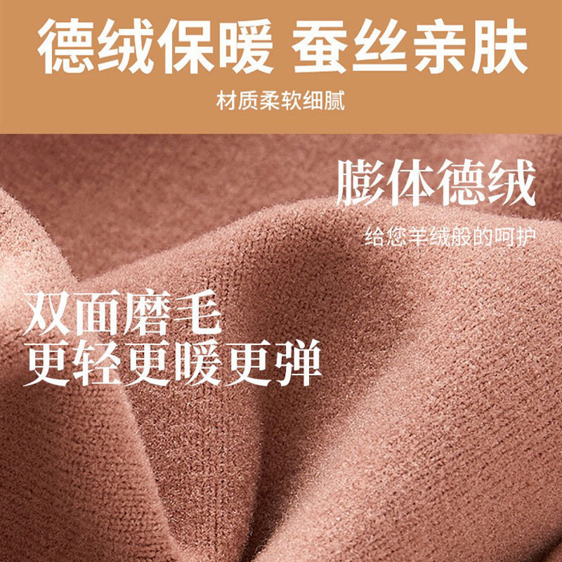 秋冬季绑带防滑加兜德绒长款护膝关节保暖老寒腿绑带防滑护膝定制|undefined