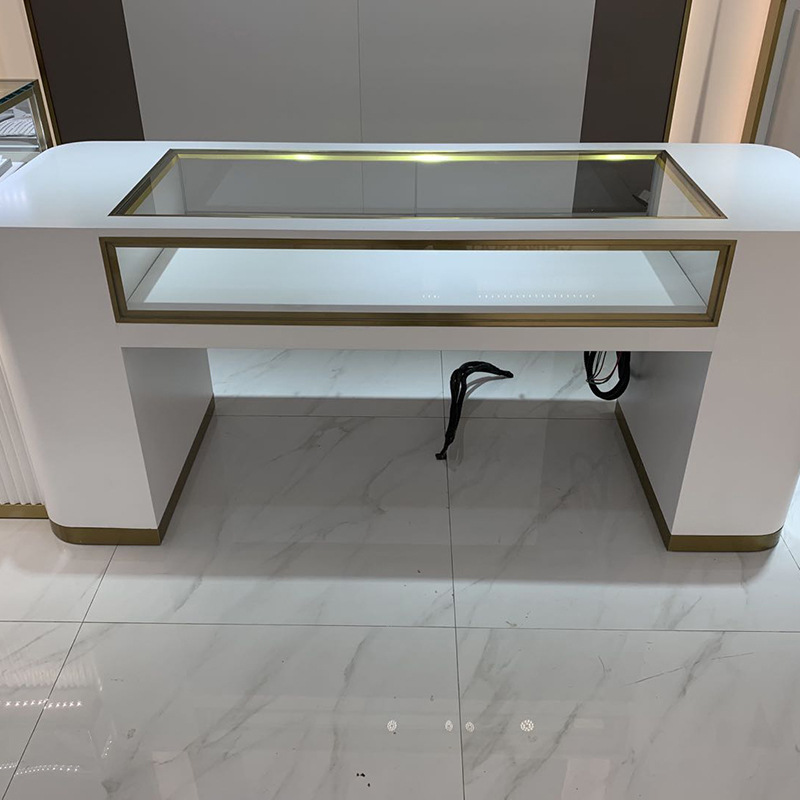 批发现代简约饰品玉器展柜珠宝展示台银饰手表陈列柜黄金玻璃柜台
